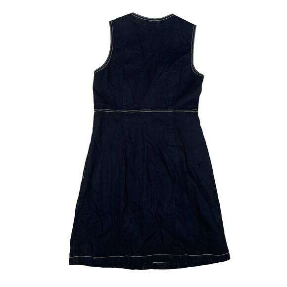 Father's Daughter LA Patti Vest Mini Dress "Brew" Japanese Denim Indigo Medium - Picture 10 of 12